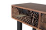 GINER Y COLOMER Consola de Madera de Acacia con 3 Cajones, Natural y Negro, 120 cm
